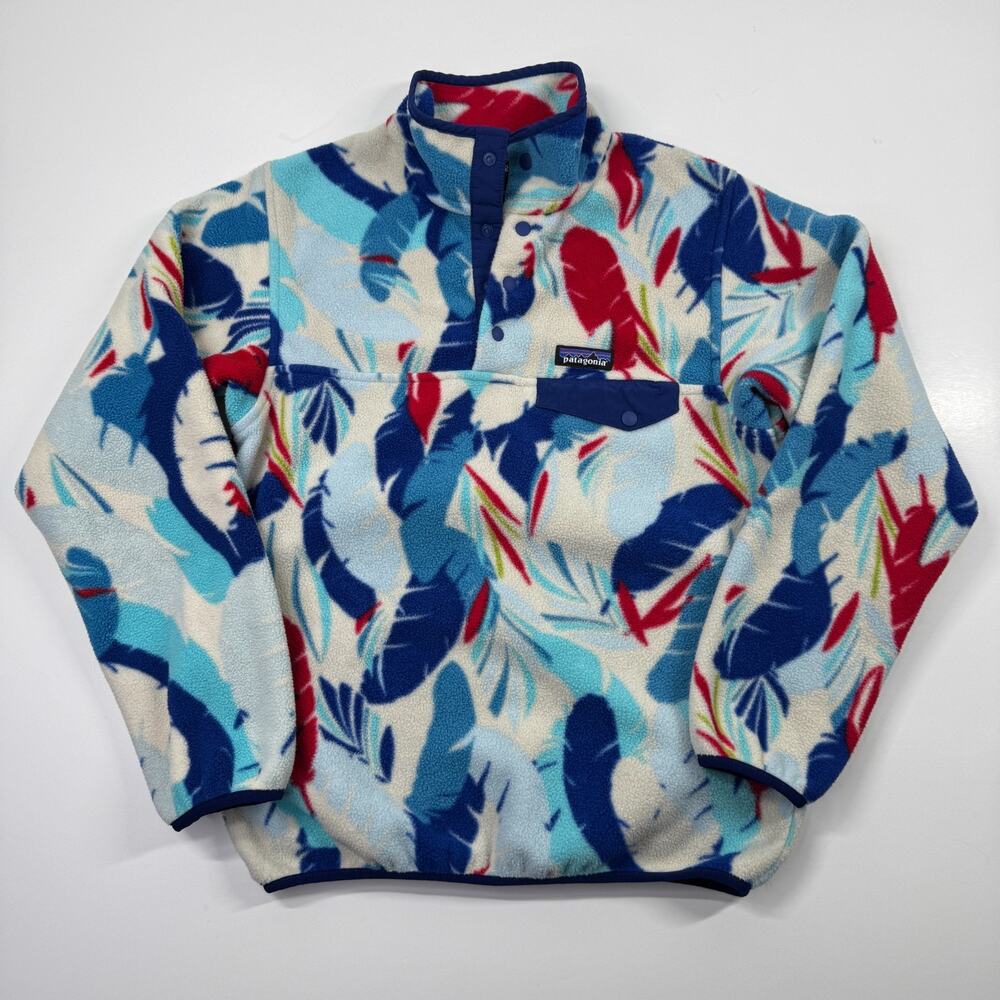 Patagonia Synchilla Snap-T Fleece Pullover Feather Dance Womens Size Small